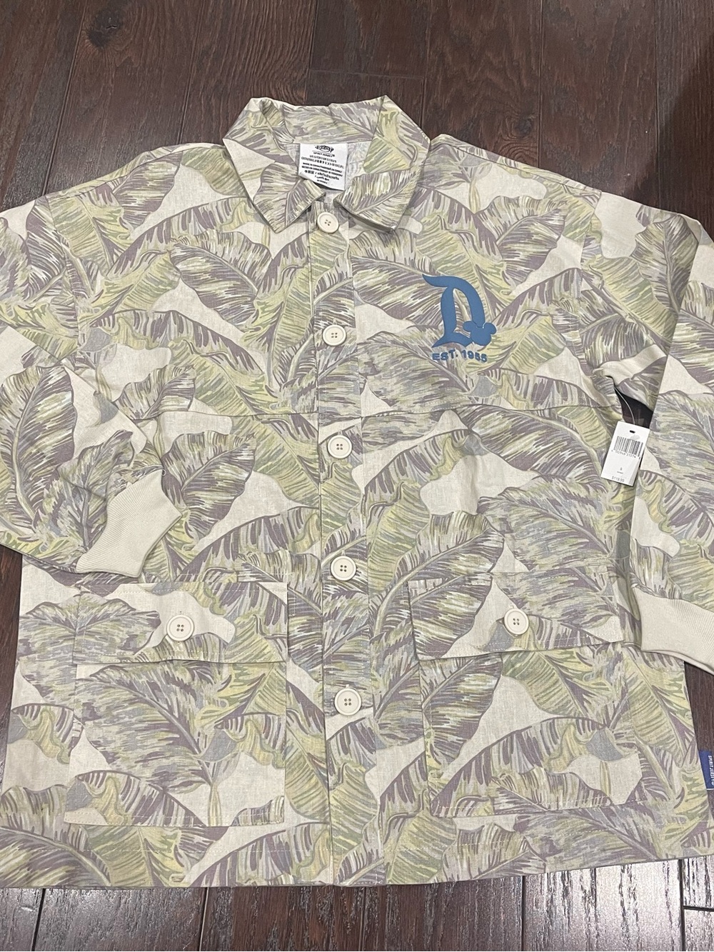 Disneyland Resort Spirit Jersey Palm Linen Blend Jacket Shacket Adult Small NEW